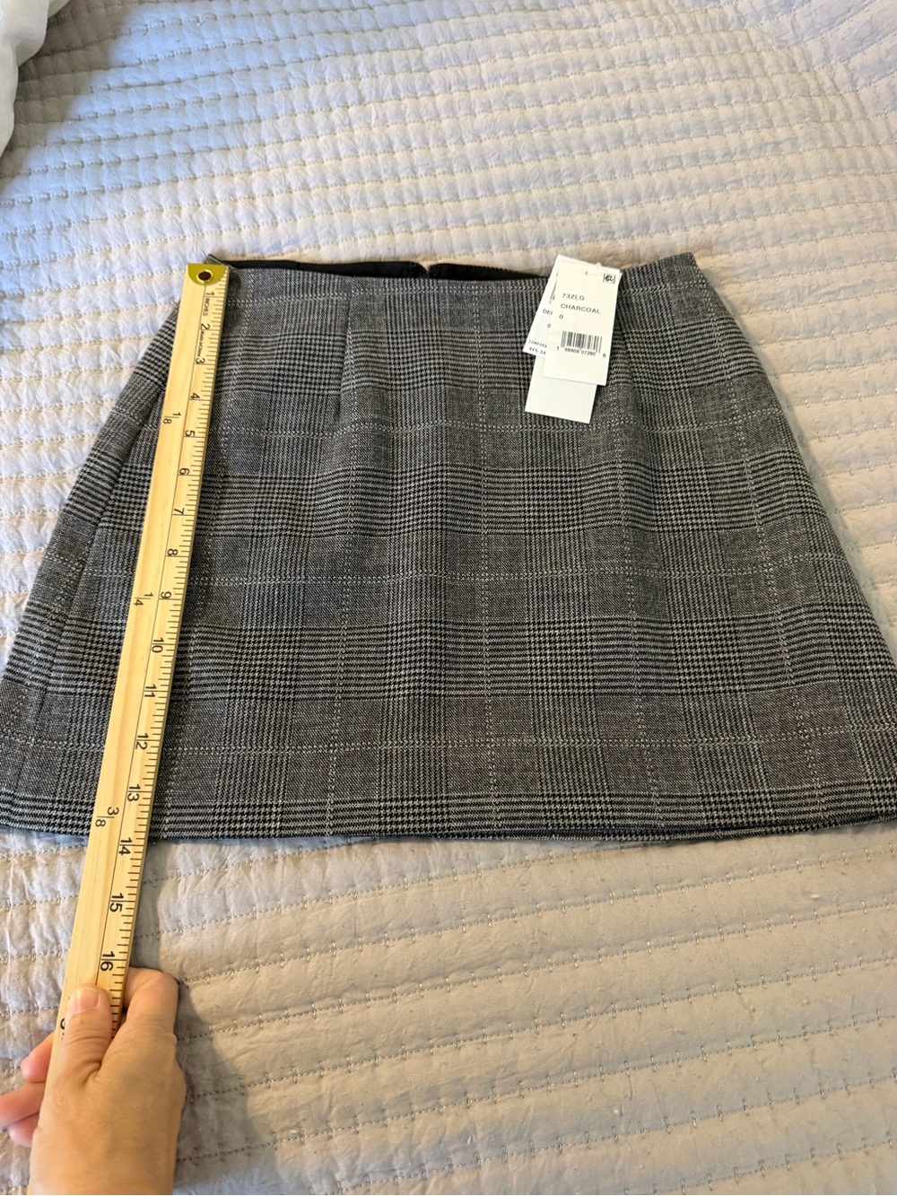 French Connection Gray Plaid Mini Skirt